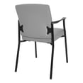 thumbnail image 5 of Guest Chair in Charcoal Gray Faux Leather with Black Frame, 5 of 5