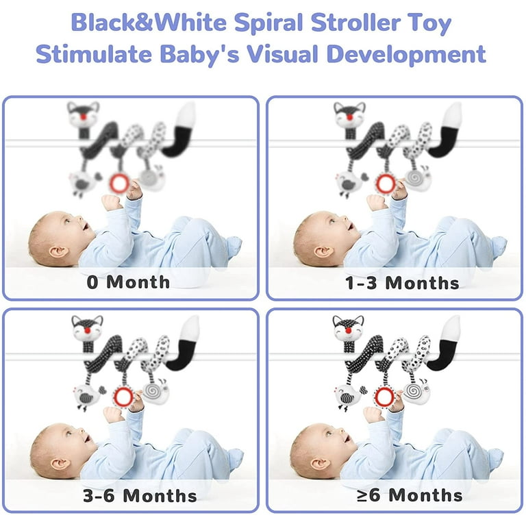 INvench Baby Toys for 0-6 Months Sensory Stroller Toys Spiral Car
