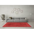 thumbnail image 3 of Ahgly Company Machine Washable Indoor Rectangle Abstract Red Modern Area Rugs, 8' x 10', 3 of 4