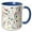 Blue/White, variant on 3drose, Image of Paint Splatter Photo Under Glass, 11oz Magic Transforming Mug