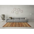 thumbnail image 3 of Ahgly Company Indoor Square Abstract Brown Modern Area Rugs, 6' Square, 3 of 4