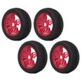 thumbnail image 2 of 4pcs Red Style A 17mm Hex Hub RC Tires - 112mm Diameter Rubber & Plastic Tires with Enhanced Grip, Strong Cushioning, Anti-Aging Feature, Universal Fit for 1/8 Scale Remote Control Racing Cars,, 2 of 7