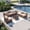 Beige-brown, variant on Aoxun 7 Piece Patio Furniture Set Wicker Rattan Patio Conversation Set Outdoor Sectional Sofa Set with Coffee Table and 4” Thickened Cushions, Blue(Waterproof Cover Included)