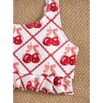 thumbnail image 6 of Shadoumai Girls Tankini Swimsuits Size 12 Ruched Side Bikini Set Adjustable Straps Tankini Set Two piece Ribbed Girls Bathing Suit, 6 of 9