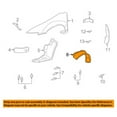 thumbnail image 3 of For 99-05 Grand Am Front Splash Shield Inner Fender Liner Panel Passenger Side, 3 of 5