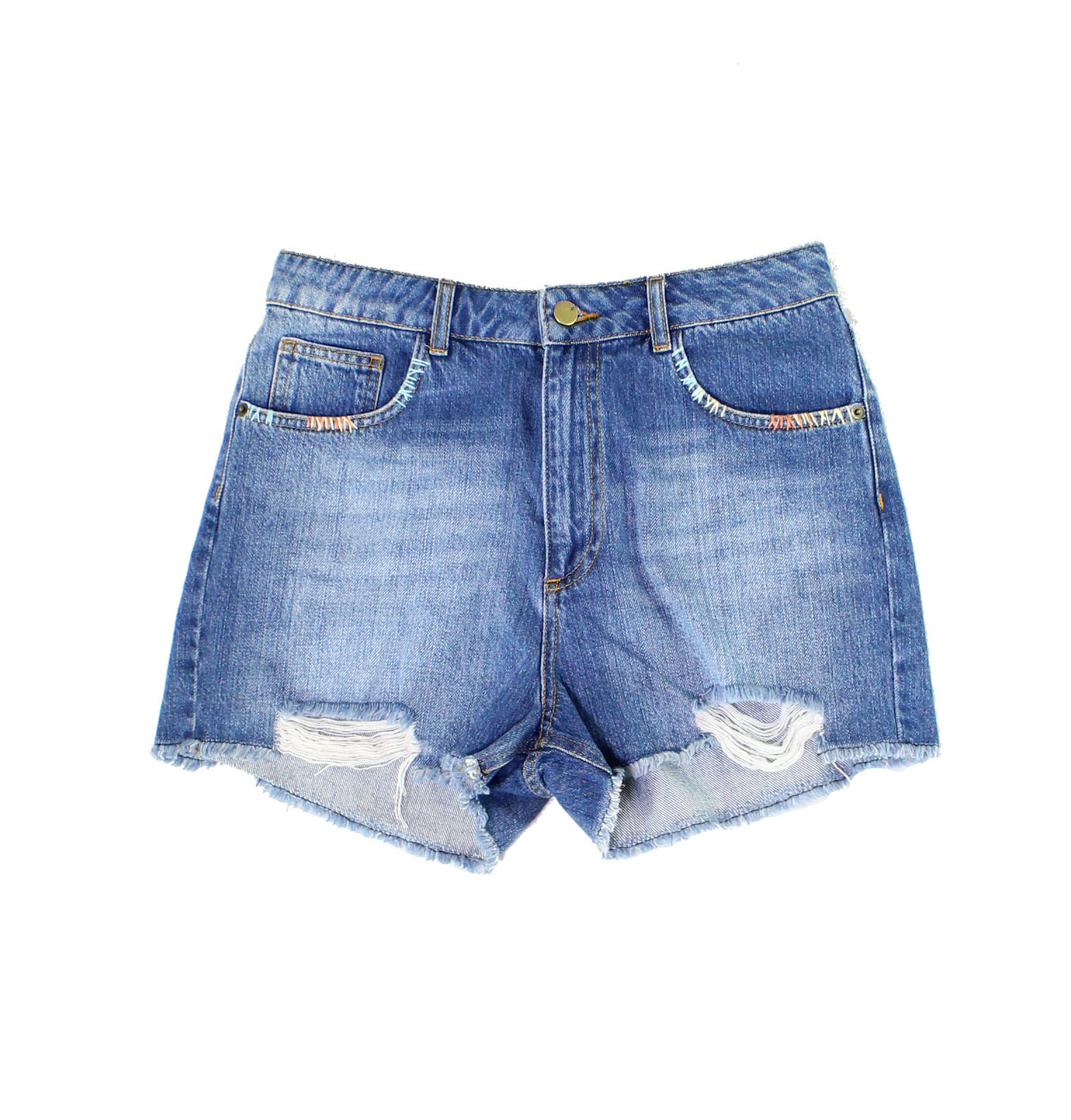 French Connection - French Connection NEW Blue Womens Size 4 Distressed ...