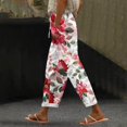 thumbnail image 2 of YUANGUANST Women's Wide Leg Pants Women's Spring And Summer Casual 3D Printed Back Pocket Cotton And Linen Pants Business Work Casual Pants, 2 of 4