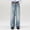 Light Blue, variant on Adeawade Jeans For Mens High Waist Button Washed Workwear Jeans Comfortable Loose Fit Straight Leg Denim Pants Multiple Pockets Leisure Clothes L Black
