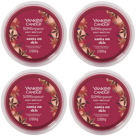 Yankee Candle Santa on Skis Scenterpiece Easy MeltCup (Pack of 4)