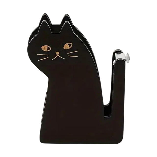 Dispensador de cinta de madera en forma de gato de madera Accesorio de escritorio en casa Accesorio portátil portátiles de cinta creativa decorativa