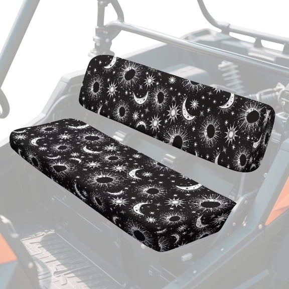 Uorisanigo UTV Seat Cover Scratch-Proof Floral Dragonfly Mule Seat Cover Protector with Elastic Band Dustproof Anti UV Windproof All Weather Fit for Kawasaki Mule 3020 2003 2002 2001