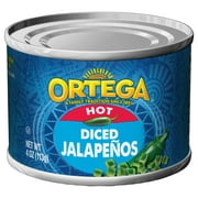 Ortega Hot Diced Jalapenos, 4 oz. Can