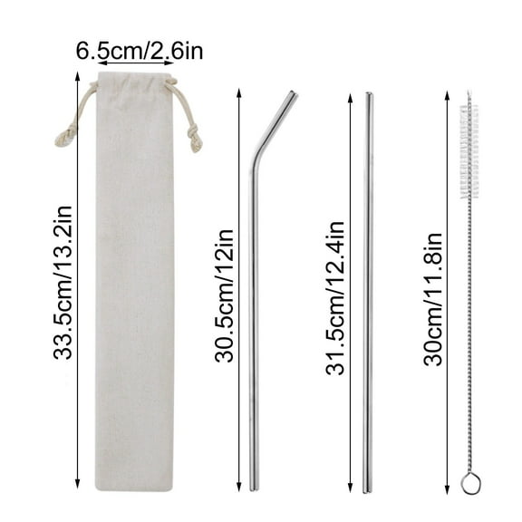 EUDIDV Plastic Straws Disposable;304 Color Metal Stainless Steel Straws Portable Set Reusable Bar Drinks Milk Tea Straws;for Festivals,Parties and Camping