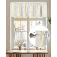 thumbnail image 7 of Yellow Grey Valances for Windows Tree Branch Valance Rod Pocket Light Filtering Short Window Treatments Curtains for Kitchen Bathroom Living Room Bedroom, 1 Panel, 42 x 18 Inch, 7 of 7