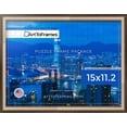 thumbnail image 3 of ArtToFrames 15x11.2 Inch - 28.5x38 CM Silver Puzzle Frame for 100 piece Puzzles.1.38 Inch Custom Wood Puzzle Frames, Anique Silver - Comes with Regular Glass, 3 of 6