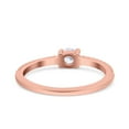 thumbnail image 3 of Rose Tone, Simulated Cubic Zirconia Size-7 Simple Wedding Ring Band 925 Sterling Silver, 3 of 7