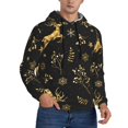 thumbnail image 2 of Honeii Christmas Gold Deers1 Pattern Mens Hoodies Men's Loose Sleeve Sweatshirt,Pullover Hooded Sweatshirt for Men,Essentials Hoodie-Medium, 2 of 7
