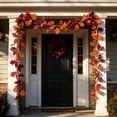 thumbnail image 4 of Yyuenw 78.74in Artificial Maple Leaf Fall Garland Hanging Vine, Autumn Foliage Decor for Halloween Thanksgiving Fireplace Door Indoor Outdoor Home Decor, 4 of 9