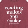 thumbnail image 3 of Instant Message - Reading Makes You Cooler - Women's Racerback Tank Top, 3 of 6