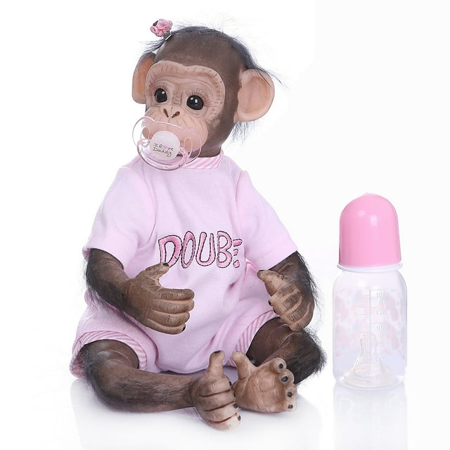Decdeal Muñeca Bebé Mono Realista De 16 Pulgadas Bebé Reborn Realista
