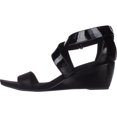 thumbnail image 3 of Womens Anne Klein Sport Crisscross Wedge Sandals, Black Multi, 9.5 US, 3 of 6