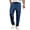 ☪216-Navy, variant on Mens Solid Cinched Waist Drawstring Button Waffle Texture Casual Sport Long Pants for Lounge Home Sleep Weekend Relax Morning Coffee Evening Chill