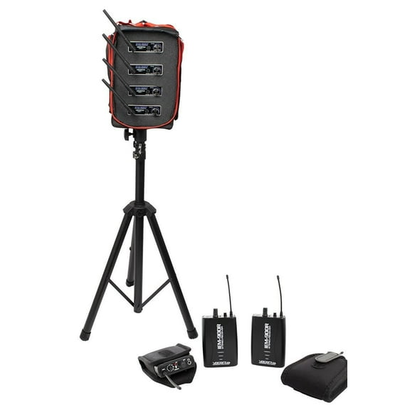 VocoPro Wireles, IEM-900-BAND-4 Long Range Stereo wl in-Ear Monitor, with Four Transmitters and Four Receivers