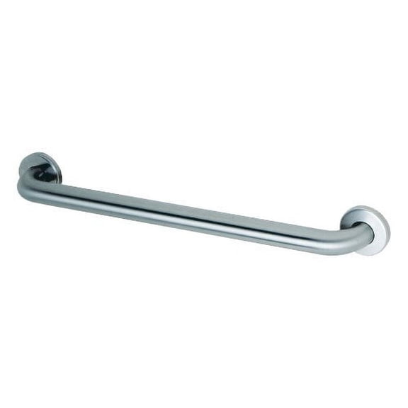 Bobrick 6806.99X30 304 Stainless Steel Straight Grab Bar with Concealed Mounting Snap Flange, Peened Gripping Surface Satin Finish, 1-1/2" Diameter x 30" Length