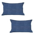thumbnail image 2 of Bohemian Set of 2 Handmade Decorative Throw Pillow Solid Jacquard 12" x 20" Blue Lumbar for Couch, Bedding, 2 of 4