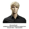 thumbnail image 3 of Men's Blonde Short Wig with Side Swept Bangs - Fashionable Synthetic Hairpiece for /Confident Look, 3 of 9