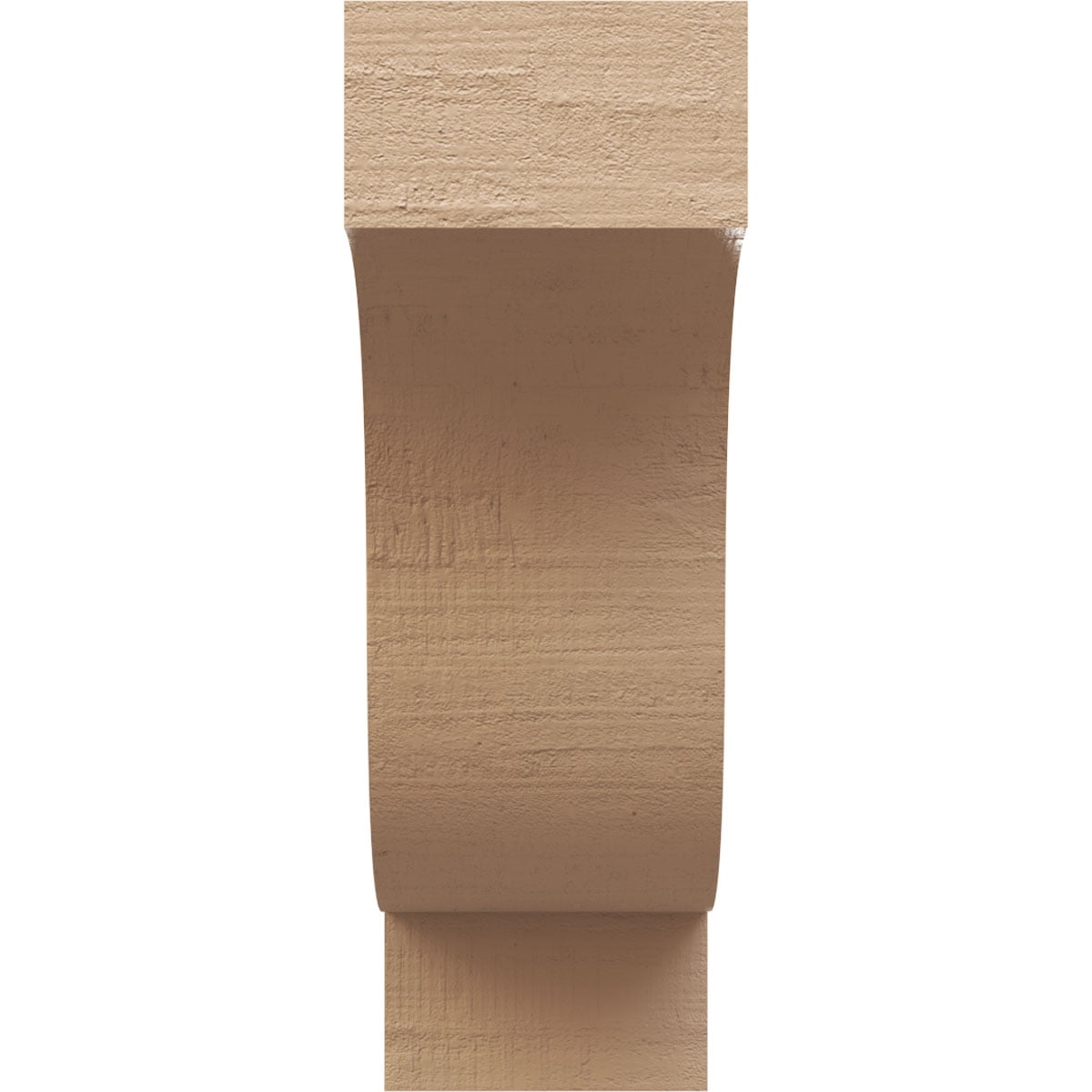 3"W x 6"D x 9"H Classic Newport Rough Cedar Woodgrain TimberThane Corbel, Primed Tan
