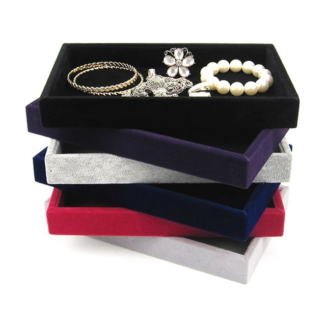 Ruiboury Jewelry Organizer Compact And Portable Storage Box With Large Capacity Gift black 5Set