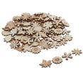 thumbnail image 4 of EHJRE 100Pcs Rustic Wooden Flowers Leaves Scrapbooking Embellishments Blank Wood Table, 4 of 8