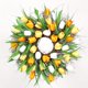 thumbnail image 3 of Corona artificial para puerta de entrada, primavera y verano, decoración del hogar, guirnalda de flores Amarillo Blanco 40cm, 3 of 9