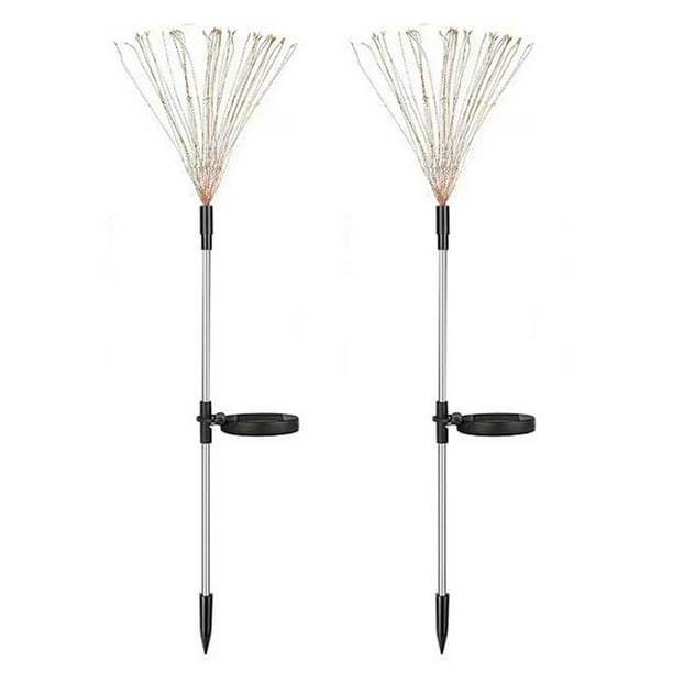 2PCS Solar Fireworks Lights-2 Mode Ground Fireworks Lights 120 Lights-Green MFZFUKR CPB-US-DYP1005-4