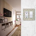 thumbnail image 5 of Yayeee Rocker Switch Wall Plate 1-Gang 4.6"x2.9" Home Decorative Outlet Cover, Green Wildflowers Pattern, 5 of 6