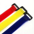 thumbnail image 3 of Cable Ties Reusable Self Adhesive Width 20mm Hook Loop Bundle Fastener Nylon Strap Reverse Buckle Line Wire Organizer Yellow 200mm 50 pieces, 3 of 6