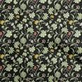 thumbnail image 1 of oneOone Cotton Flex Black Fabric Asian Pottery Floral Sewing Material Print Fabric By The Yard 40 Inch Wide, 1 of 4