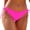 Z1-Hot Pink, variant on Women's Low Rise Swim Bikini Bottoms Solid Minimal Briefs Thong Moderate Coverage String Swimsuit Bottoms