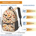 thumbnail image 2 of Dachshund and Maple Leaf Orange 17" Waterproof Oxford School Backpacks for Teens, S-Shape Padded Straps, for School, Travel, Hiking, Camping, 2 of 3