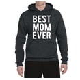 thumbnail image 2 of Wild Bobby, Best Mom Ever Mothers Day Gift, Mother's Day, Unisex Graphic Hoodie Sweatshirt, Heather Black, Large, 2 of 3
