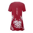 thumbnail image 5 of QIPOPIQ Robe Maxi pour Femme Plage Élégante à Manches Courtes Tendance Décontractée Robes Aguichant d'Été Robe à Volants Imprimé Floral Chandail à Enfiler Robe à Col Rond Offres 2023, 5 of 5