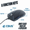 thumbnail image 3 of CBUS Wired USB C Mouse, 6-Button Quiet Click Computer Mouse - 4 DPI Speeds, Ergonomic, LED Backlight - Compatible with Mac, Chromebook, HP, DELL XPS, ASUS, Surface, Silent Gaming Mouse Type-C Wired, 3 of 4