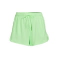 thumbnail image 3 of Athletic Works Women's High Rise Pull On Mesh Shorts, 3 of 5