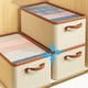 thumbnail image 4 of Clothing Storage Bins for Closet with PU Handles,Foldable Drawer Clothes Organizer for Organizing Wardrobe 18L, 4 of 5