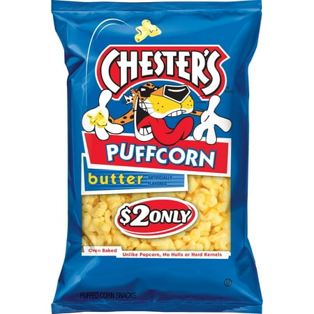 (3 Pack) Chesters Puffcorn Butter Flavored Popcorn, 3.25
