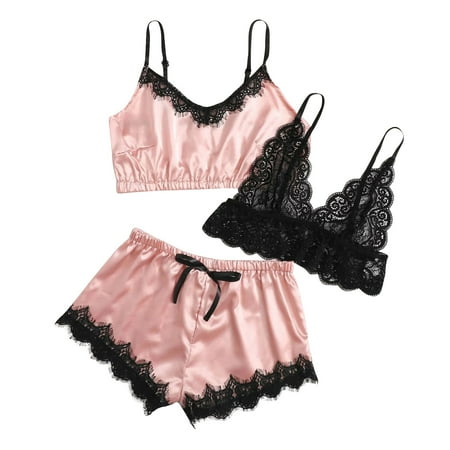 

GuessLookry 2023 Short Sleeve CamisoleNew Sexy Lace Lingerie Silk Underwear Sleepwear Underwear Pajamas Satin Soft Sleepy Dress
