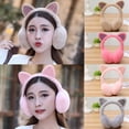 thumbnail image 5 of KelaJuan Women Girl Winter Cat Earmuffs Rabbit Fur Warm Cute Faux Soft Fluffy Sequin Earcap Windproof Headwear Ear Protector, 5 of 6