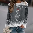 thumbnail image 1 of Chandails d'Automne d'Hiver Grande Taille pour Femmes Chandails de Noël pour Femmes Arbre de Noël Suéter Navideño Mujer Mignon Col Rond Chandails à Capuchon Amusants, 1 of 4
