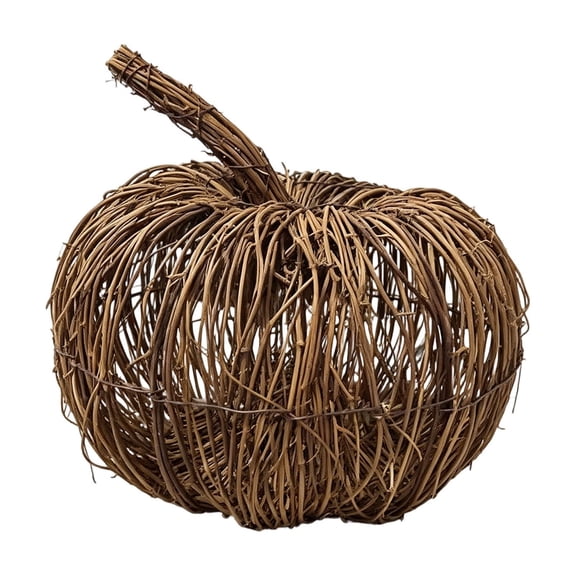 Rustic Grapevine Pumpkin Fall Table Centerpiece – Natural Twig Decorative Pumpkin for Autumn, Thanksgiving, and Halloween Decor, Indoor or Outdoor Seasonal Decoration